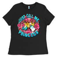 Black just call me princess Ladies Tee - AdoDesignShop