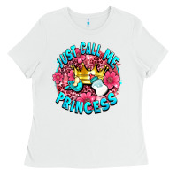 White just call me princess Ladies Tee - AdoDesignShop