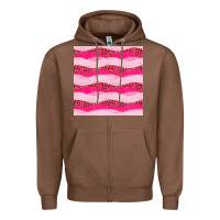 Chestnut valentines day glitter and leopard seamless pattern Zipper Hoodie - BundleAndBundleShop
