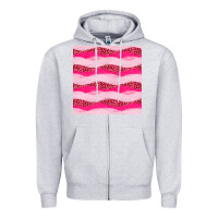 Heather Grey valentines day glitter and leopard seamless pattern Zipper Hoodie - BundleAndBundleShop