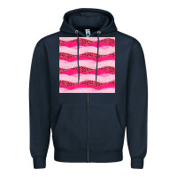 Navy valentines day glitter and leopard seamless pattern Zipper Hoodie - BundleAndBundleShop