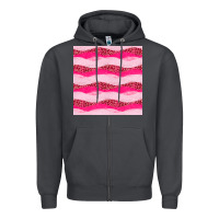 Smoke valentines day glitter and leopard seamless pattern Zipper Hoodie - BundleAndBundleShop