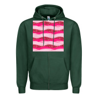 Sports Green valentines day glitter and leopard seamless pattern Zipper Hoodie - BundleAndBundleShop