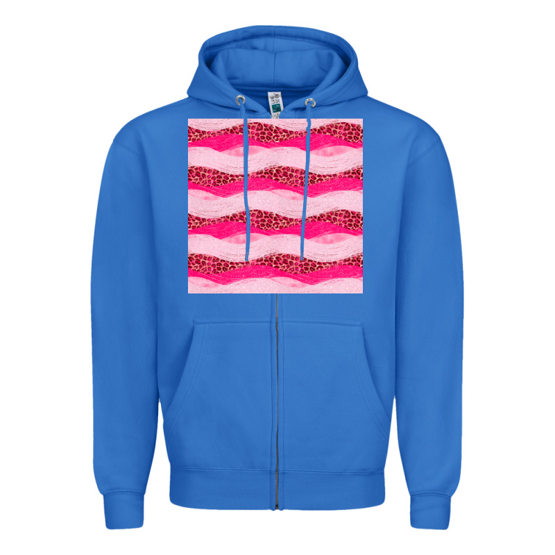 Valentines Day Glitter And Leopard Seamless Pattern Zipper Hoodie by BundleAndBundleShop | Teevron