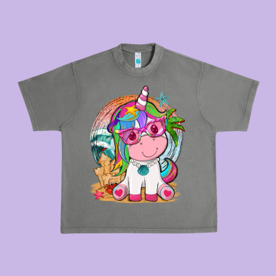 Summer Unicorn Tbw Urban Heavy Tee Designed By Texasbilliewilder