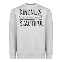 Heather Grey kindness Heavyweight Sweatshirt - Unal Design
