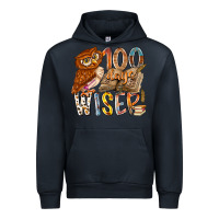 Navy 100 days wiser Urban Hoodie - RacoonDesign