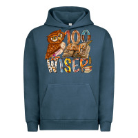 Pigment Midnight Navy 100 days wiser Urban Hoodie - RacoonDesign