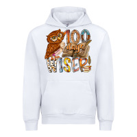 White 100 days wiser Urban Hoodie - RacoonDesign