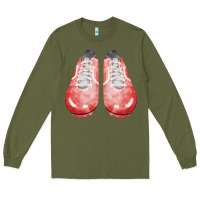 Army Green red cleats fa element 3 Long Sleeve Tee - FaDigitalArtStudio