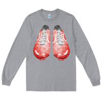 Heather Grey red cleats fa element 3 Long Sleeve Tee - FaDigitalArtStudio