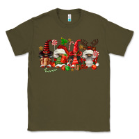 Army Green christmas afro gnomies Classic Tee - FaDigitalArtStudio