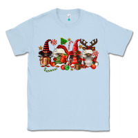 Dusty Blue christmas afro gnomies Classic Tee - FaDigitalArtStudio