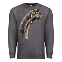 Charcoal Heather brachiosaurus face Premium Sweatshirt - LillyAllenDesigns