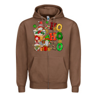 Chestnut ho ho ho christmas latte with gnomies Zipper Hoodie - AdoDesignShop