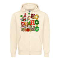 Ho Ho Ho Christmas Latte With Gnomies Zipper Hoodie | Teevron