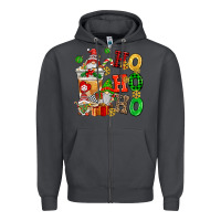 Smoke ho ho ho christmas latte with gnomies Zipper Hoodie - AdoDesignShop