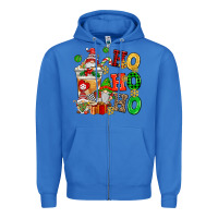 True Royal ho ho ho christmas latte with gnomies Zipper Hoodie - AdoDesignShop