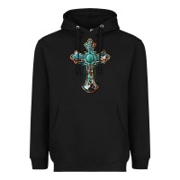 Black western cross Heavyweight Hoodie - BarkalooDesign