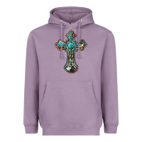 Lavender western cross Heavyweight Hoodie - BarkalooDesign