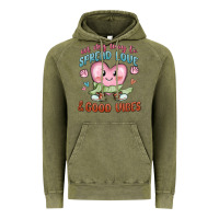 Vintage Olive on my way to spread love Vintage Hoodie - MaliasSmallBusiness