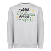 Heather Grey kindness Heavyweight Sweatshirt - Unal Design
