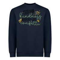 Navy kindness Heavyweight Sweatshirt - Unal Design