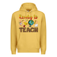 Antique Gold ready to teach Premium Hoodie - NancyCooperArtShop