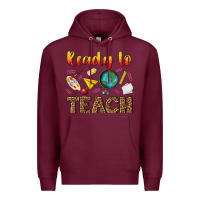 Burgundy ready to teach Premium Hoodie - NancyCooperArtShop