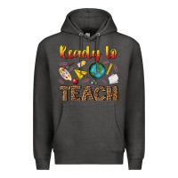 Charcoal Heather ready to teach Premium Hoodie - NancyCooperArtShop