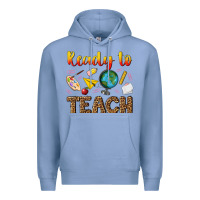 Colony Blue ready to teach Premium Hoodie - NancyCooperArtShop