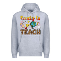 Heather Grey ready to teach Premium Hoodie - NancyCooperArtShop