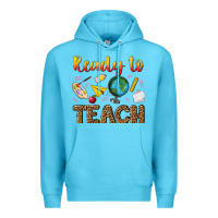 Ocean Blue ready to teach Premium Hoodie - NancyCooperArtShop