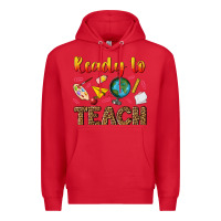 Red ready to teach Premium Hoodie - NancyCooperArtShop