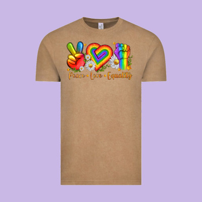 Vintage Tee peace love equality