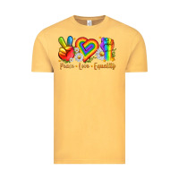 Vintage Mustard peace love equality Vintage Tee - texasbilliewilder