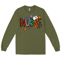 Army Green nurse halloween Long Sleeve Tee - CowhideDigitalArt