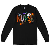 Black nurse halloween Long Sleeve Tee - CowhideDigitalArt