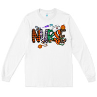 White nurse halloween Long Sleeve Tee - CowhideDigitalArt