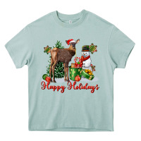 Arona happy holidays baby deer Heavy Core Tee - LillyAllenDesigns