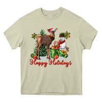 Mossy happy holidays baby deer Heavy Core Tee - LillyAllenDesigns
