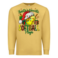 Antique Gold Santa's Favorite Softball player Premium Sweatshirt - NancyCooperArtShop