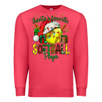 Cardinal Santa's Favorite Softball player Premium Sweatshirt - NancyCooperArtShop