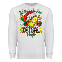 Oatmeal Heather Santa's Favorite Softball player Premium Sweatshirt - NancyCooperArtShop