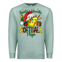 Seafoam Santa's Favorite Softball player Premium Sweatshirt - NancyCooperArtShop
