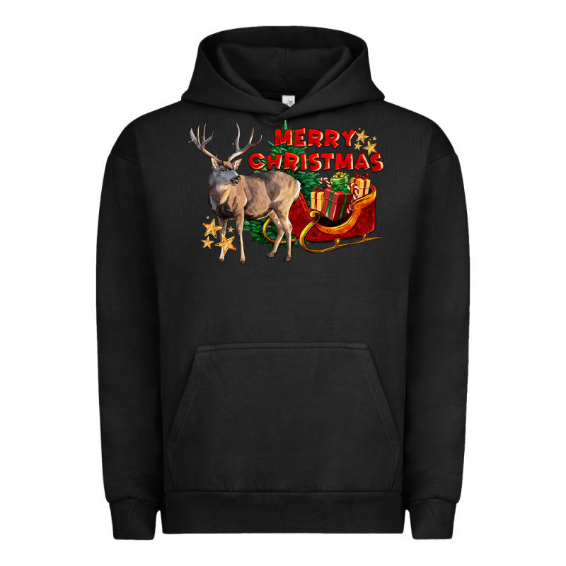 Merry Christmas Deer Urban Hoodie by LillyAllenDesigns | Teevron