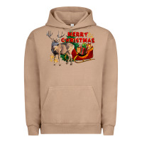 Pigment Burro Merry Christmas Deer Urban Hoodie - LillyAllenDesigns