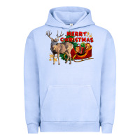Pigment Grape Ice Merry Christmas Deer Urban Hoodie - LillyAllenDesigns