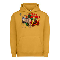 Pigment Peanut Butter Merry Christmas Deer Urban Hoodie - LillyAllenDesigns