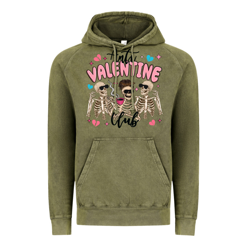 Anti Valentine Club Vintage Hoodie by MaliasSmallBusiness | Teevron